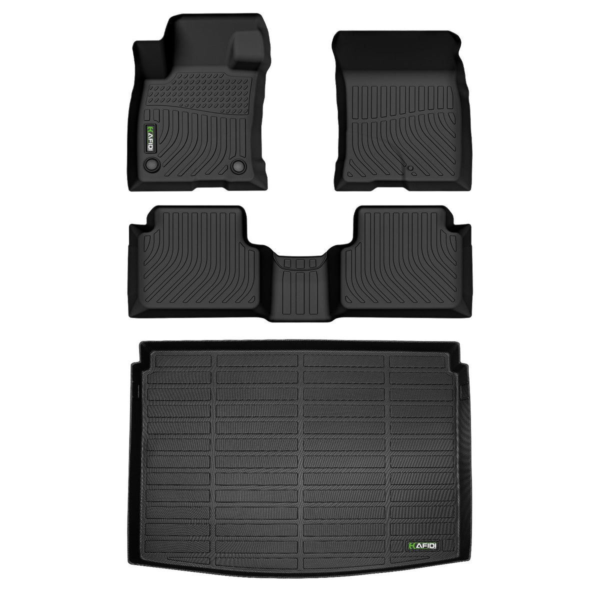 Floor Mats Custom for Toyota Corolla 2009-2013 All Weather Protection TPE Heavy Duty Non-Slip Automotive Floor Liners Fits Front& 2nd Row Full Set Accessories, Black