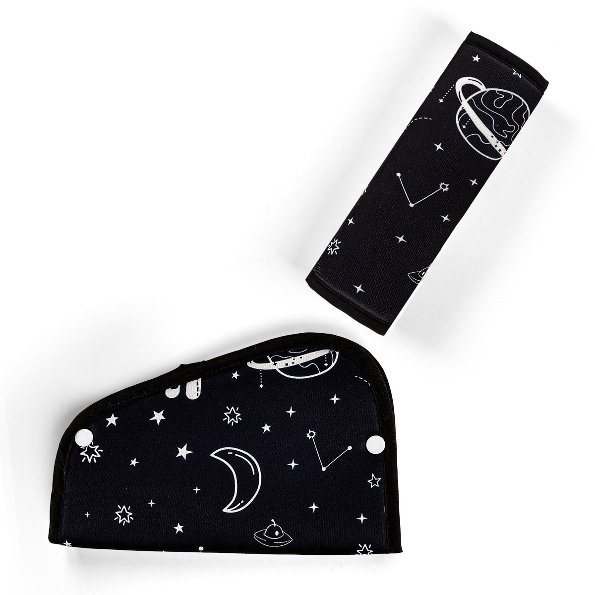 Kids Seat Belt Cover Pads, Pea Pod Children Universal Shoulder & Belly Protective Padding, Breathable Car Seat Strap Cushion Covers for Boys Girls (Floral&Bows)