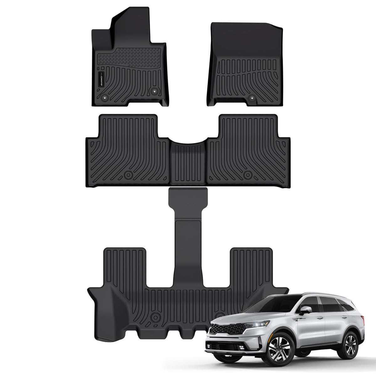 AUXKO Floor Mats Cargo Mat Backrest Mat for 2027 Kia Telluride Hybrid