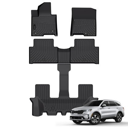 AUXKO Floor Mats Cargo Mat Backrest Mat for 2027 Kia Telluride Hybrid