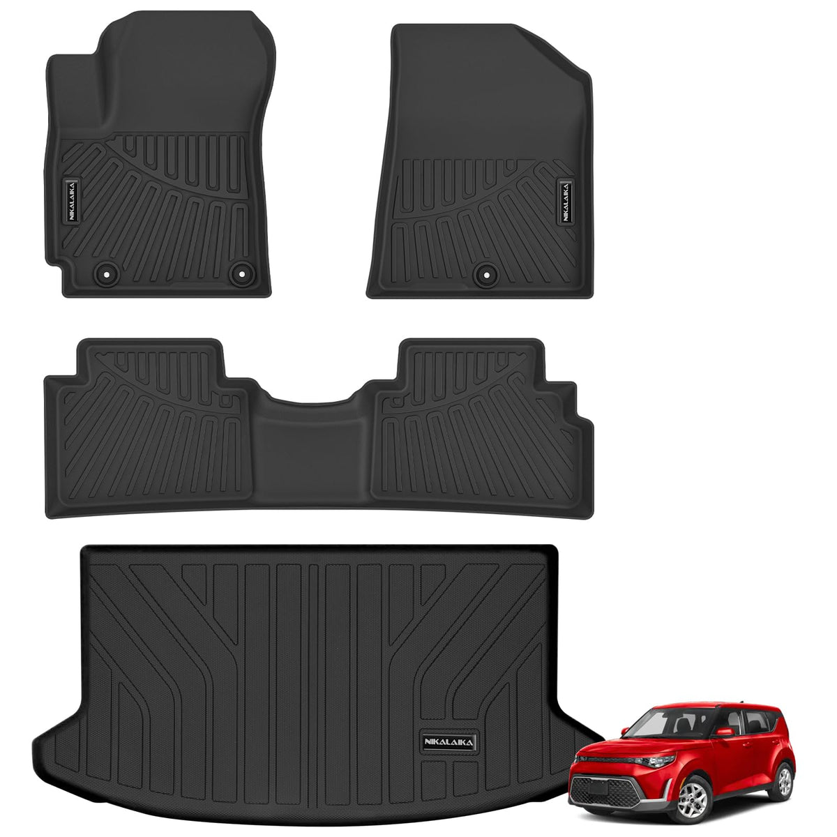 Floor Mats & Cargo Liner for 2022-2026 Jeep Wagoneer 8 Passenger (Non L/S)