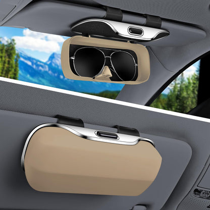 Sunglass Holder for Car Visor Clip, Car Sunglass Holder Case Black