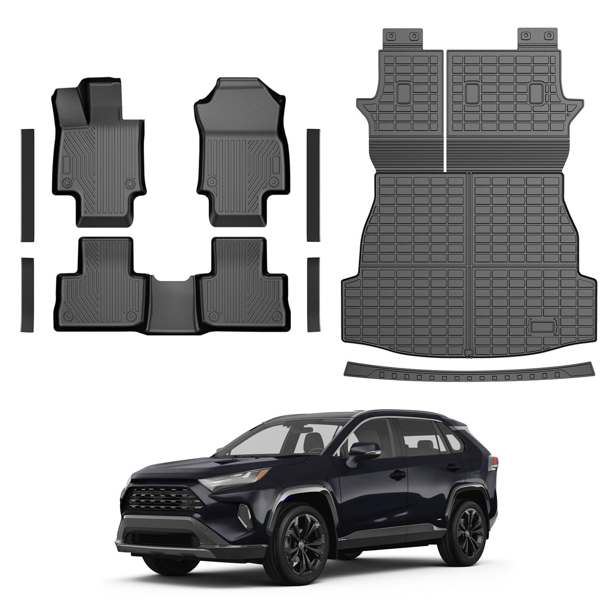 Cartist Floor Mats Fit for Honda HR-V HRV 2023 2024 2025 2026 (Include Hybrid) All Weather Floor Liners Front & 2nd Row Floor Mat for HRV Heavy Duty