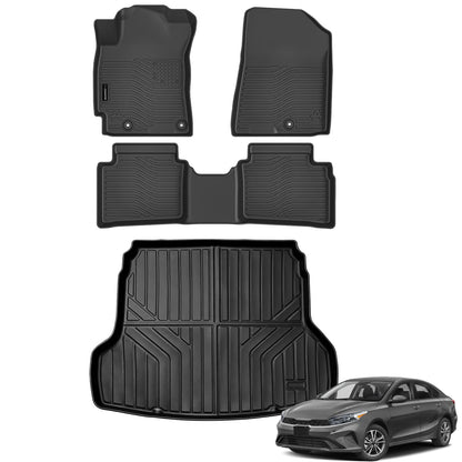 AUXKO Floor Mats Cargo Mat Backrest Mat for 2027 Kia Telluride Hybrid