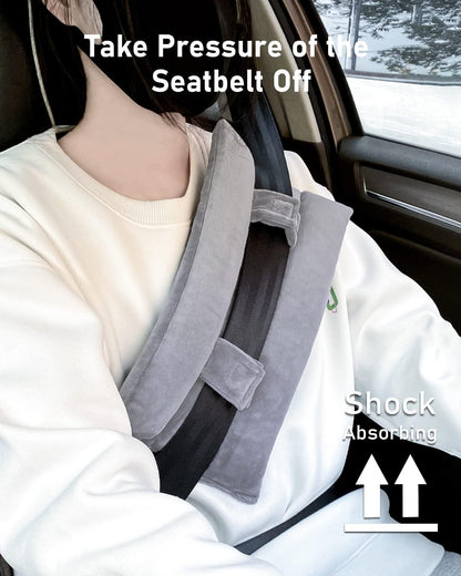 BELINOUS Seat Belt Pillows for Post Mastectomy Surgery (Gray)