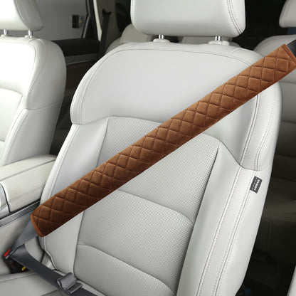 HighnessHwoo Extra Long Seatbelt Covers for Adults Kids Women & Men, Soft Car Seat Belt Strap Cushion for Sedan, SUV, Trucks, Shoulder Neck Chest Protector Pads, Auto Accessories, 1pc, Black, 15.5in
