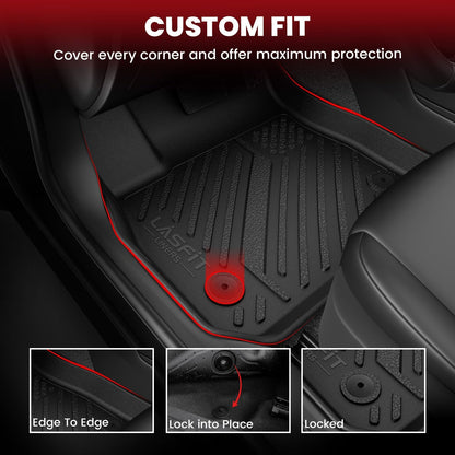 LASFIT Floor Mats for Honda Accord 2008-2012 (Fit Sedan, NOT for Coupe)