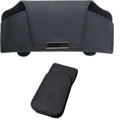 LINFEI Black Magnetic Car Visor Glasses Case + Glasses Clip, 1 Set