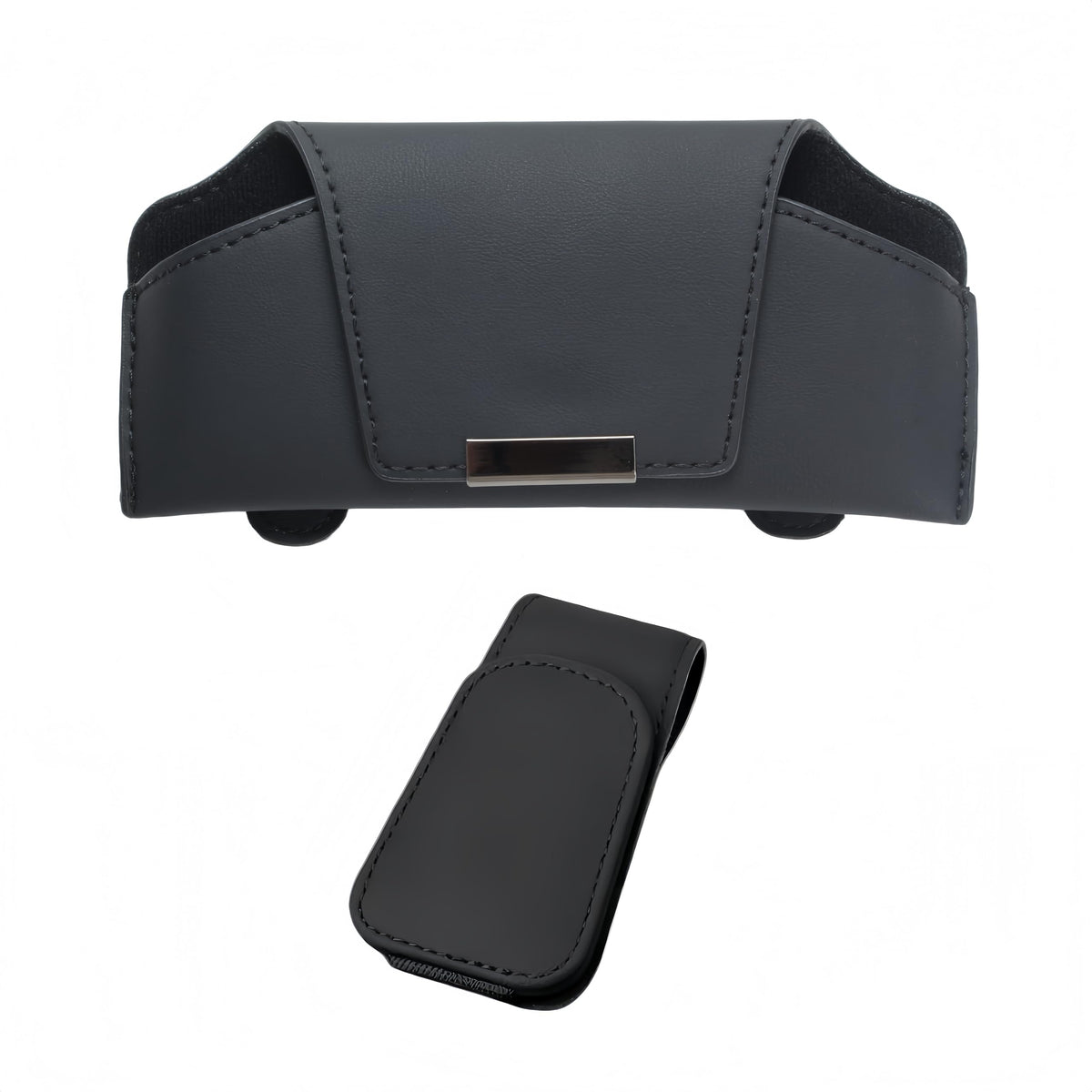 LINFEI Black Magnetic Car Visor Glasses Case + Glasses Clip, 1 Set