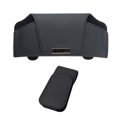 LINFEI Black Magnetic Car Visor Glasses Case + Glasses Clip, 1 Set