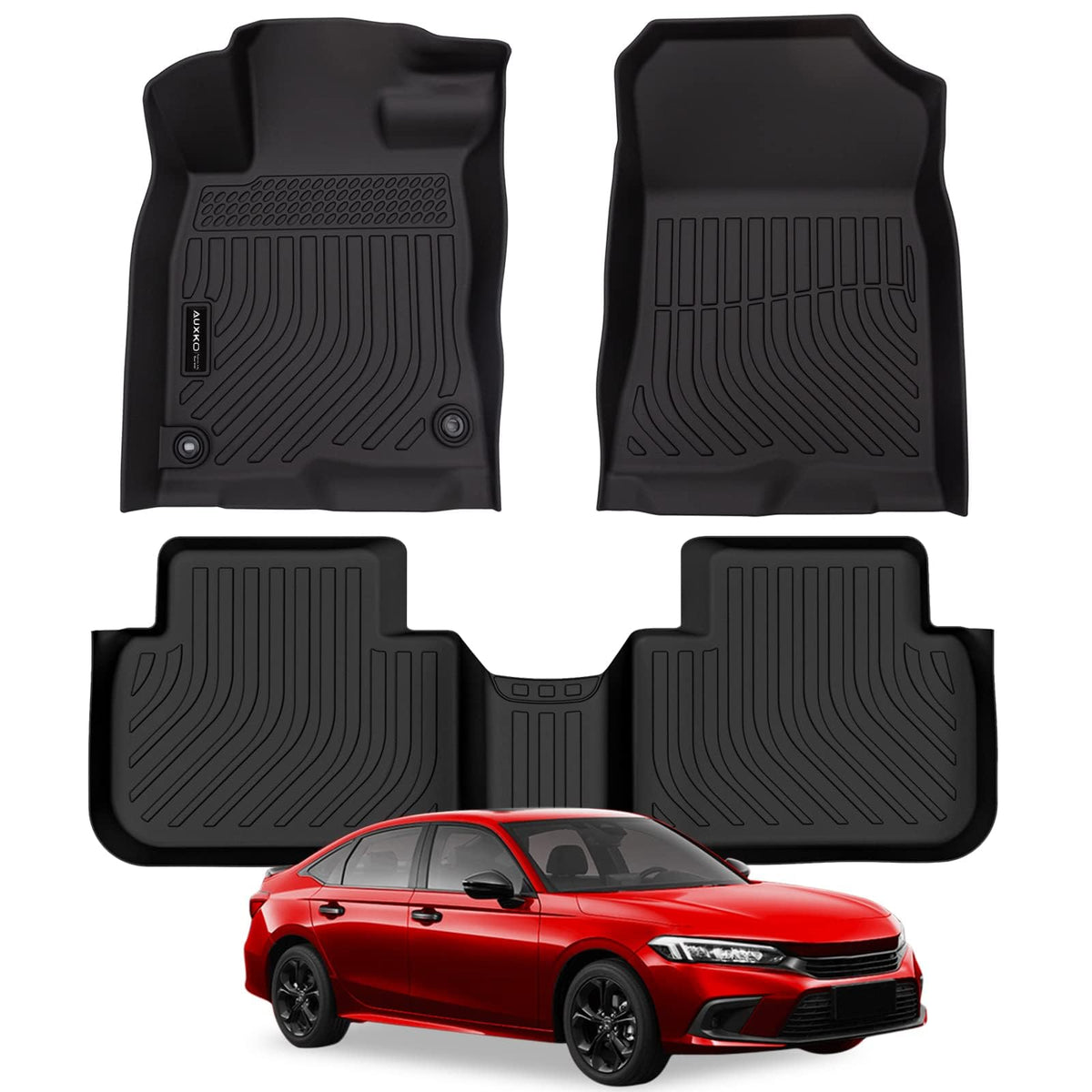 AUXKO All Weather Floor Mats for Honda Accord Sedan 2013-2017