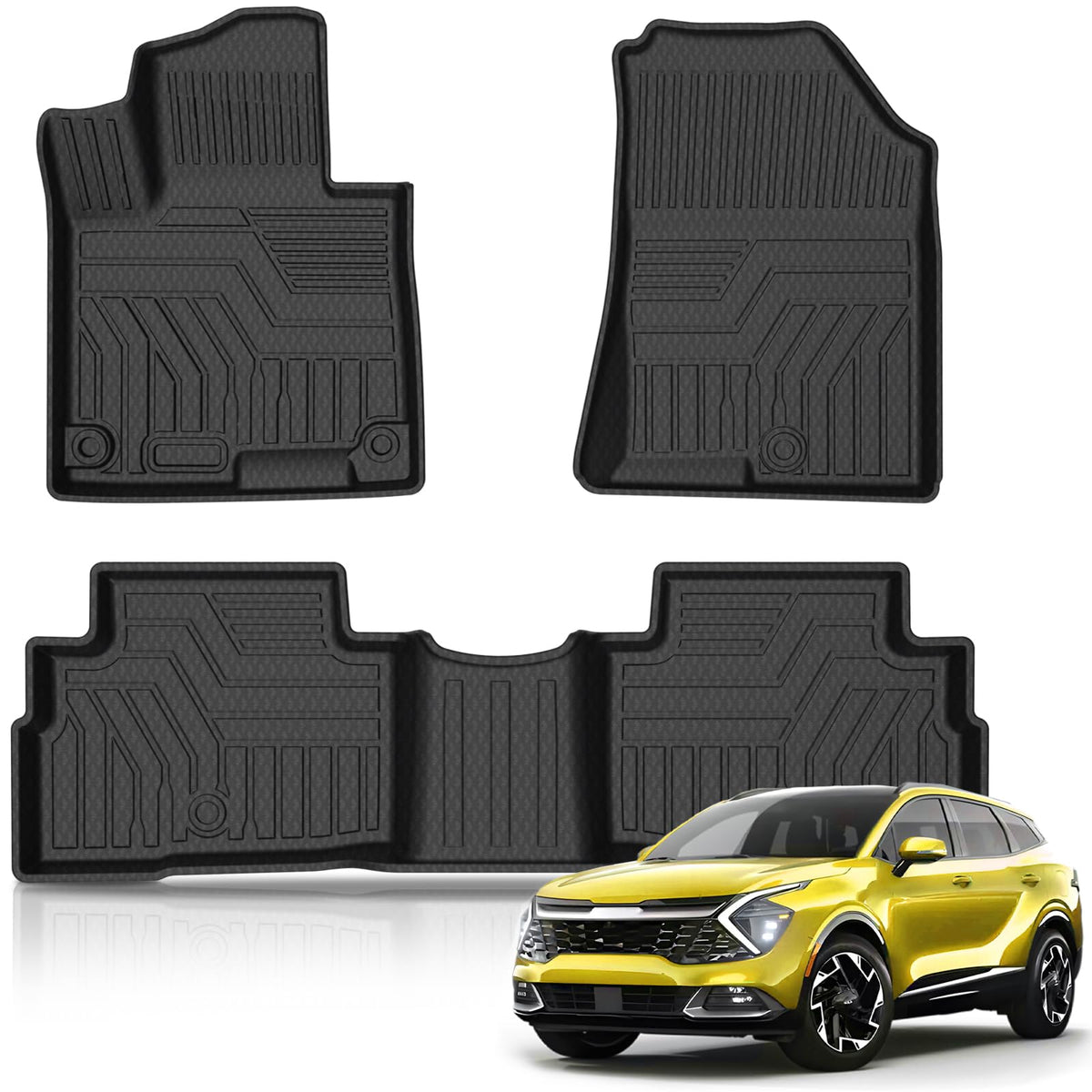 KUST Custom Fit Floor Mats for 2019-2025 2026 Nissan Altima Accessories All Weather Floor Mat Carpet Liners Front Rear 2 Row Seat Black Liner TPE