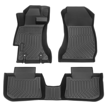 Car Floor Mats for 2012-2018 Ford Focus,All Weather TPE Rubber Full Set Includes 1st 2nd Row Front Maximum Coverage,Non Slip (for 2012-2018 Ford Focus)