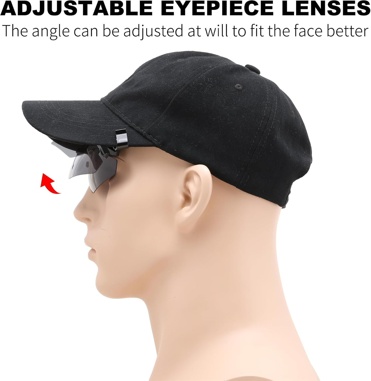 FEISEDY Polarized Clip Cap Sunglasses, UV400 Sports Hat Visor B0356