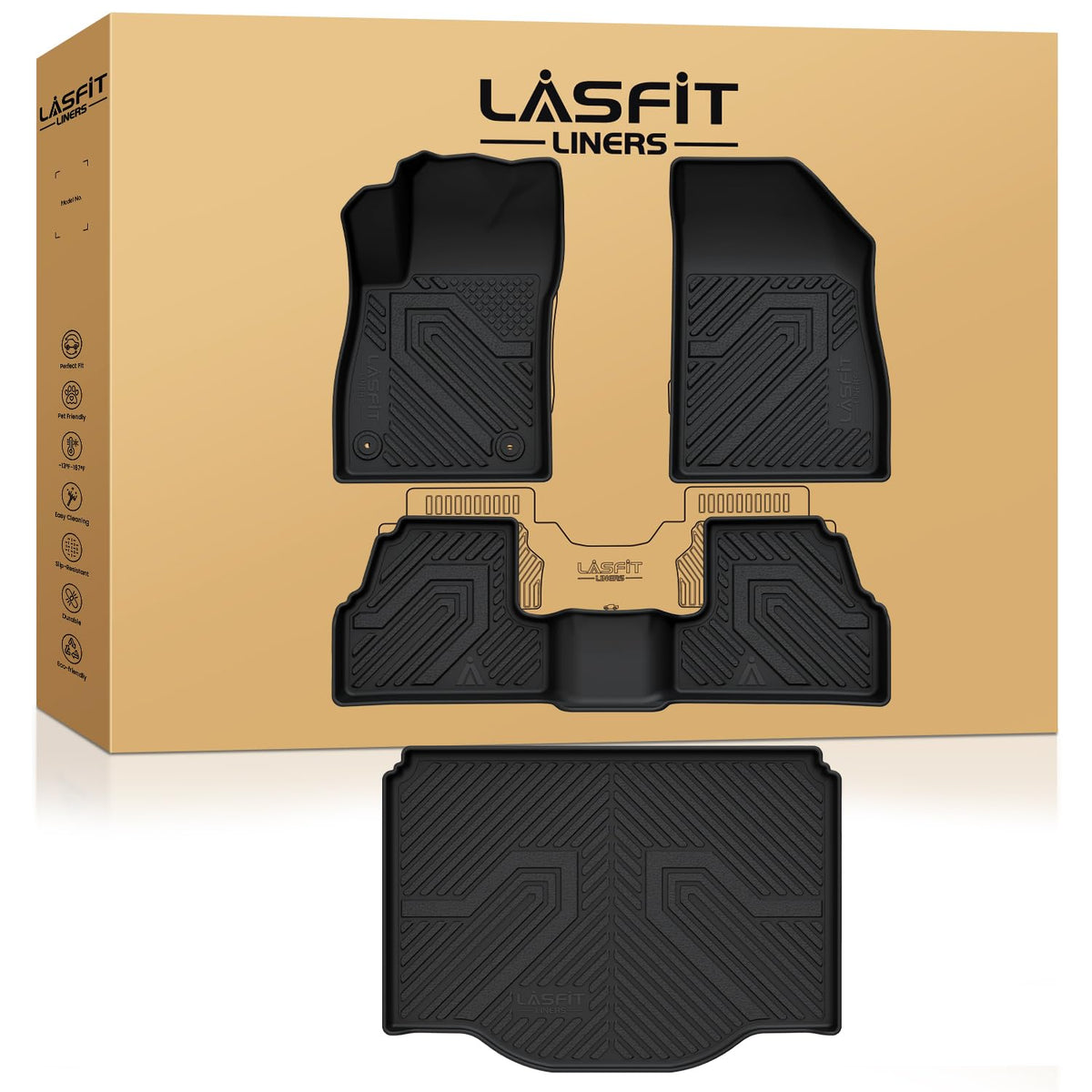 LASFIT Floor Mats for Chevy Equinox/GMC Terrain 2026 2025 2027(Gas Only)