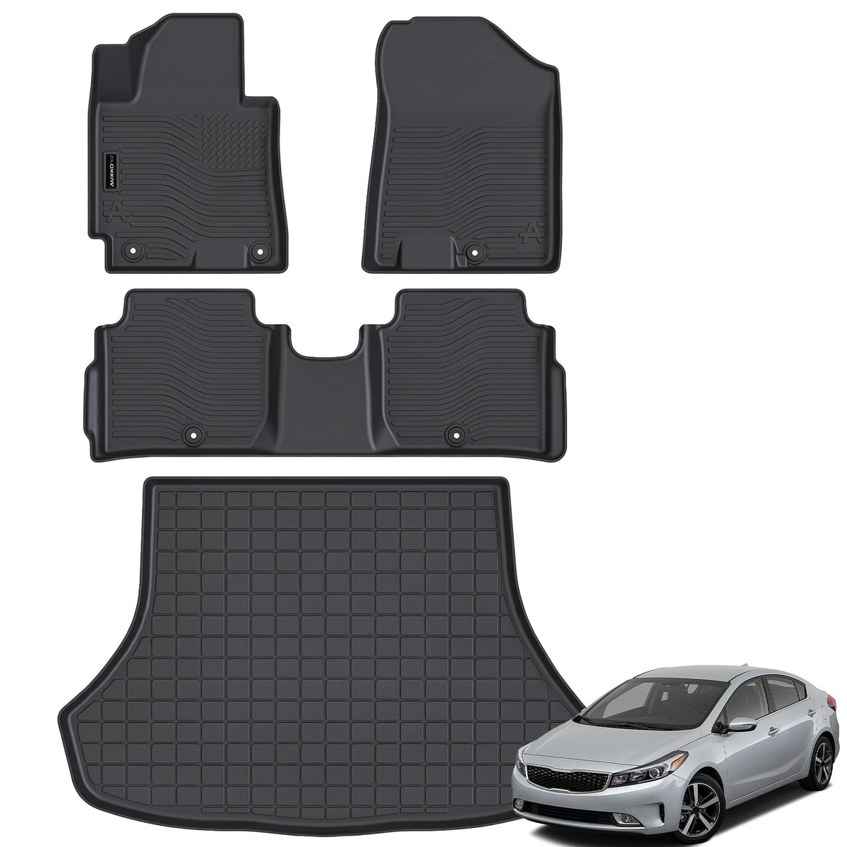 AUXKO Floor Mats Cargo Mat Backrest Mat for 2027 Kia Telluride Hybrid