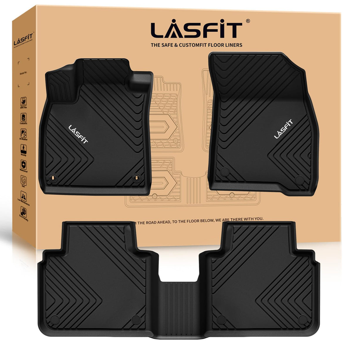 LASFIT All Weather Floor Mats for Honda Civic 2022-2026【Gasoline 】