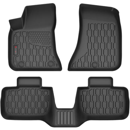 Floor Mats Compatible with Mazda CX-5 2017-2025, All Weather TPE Floor Liners, Custom Fit Car mats, 1st & 2nd Row, Black