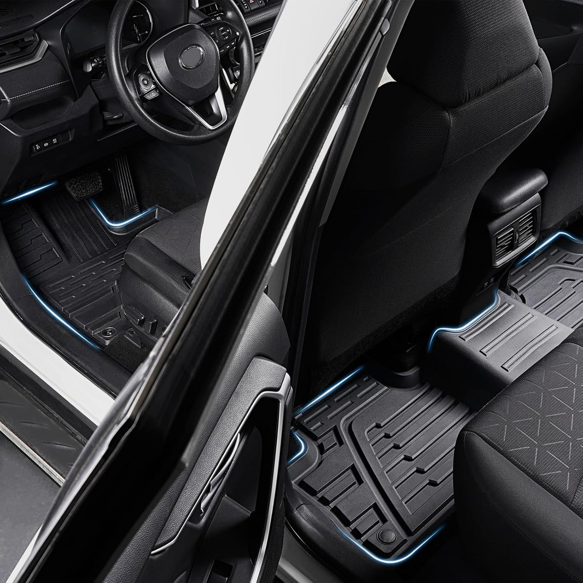 Floor Mats for Toyota RAV4 2019-2025 Hybrid & Gas, with Cargo Mat