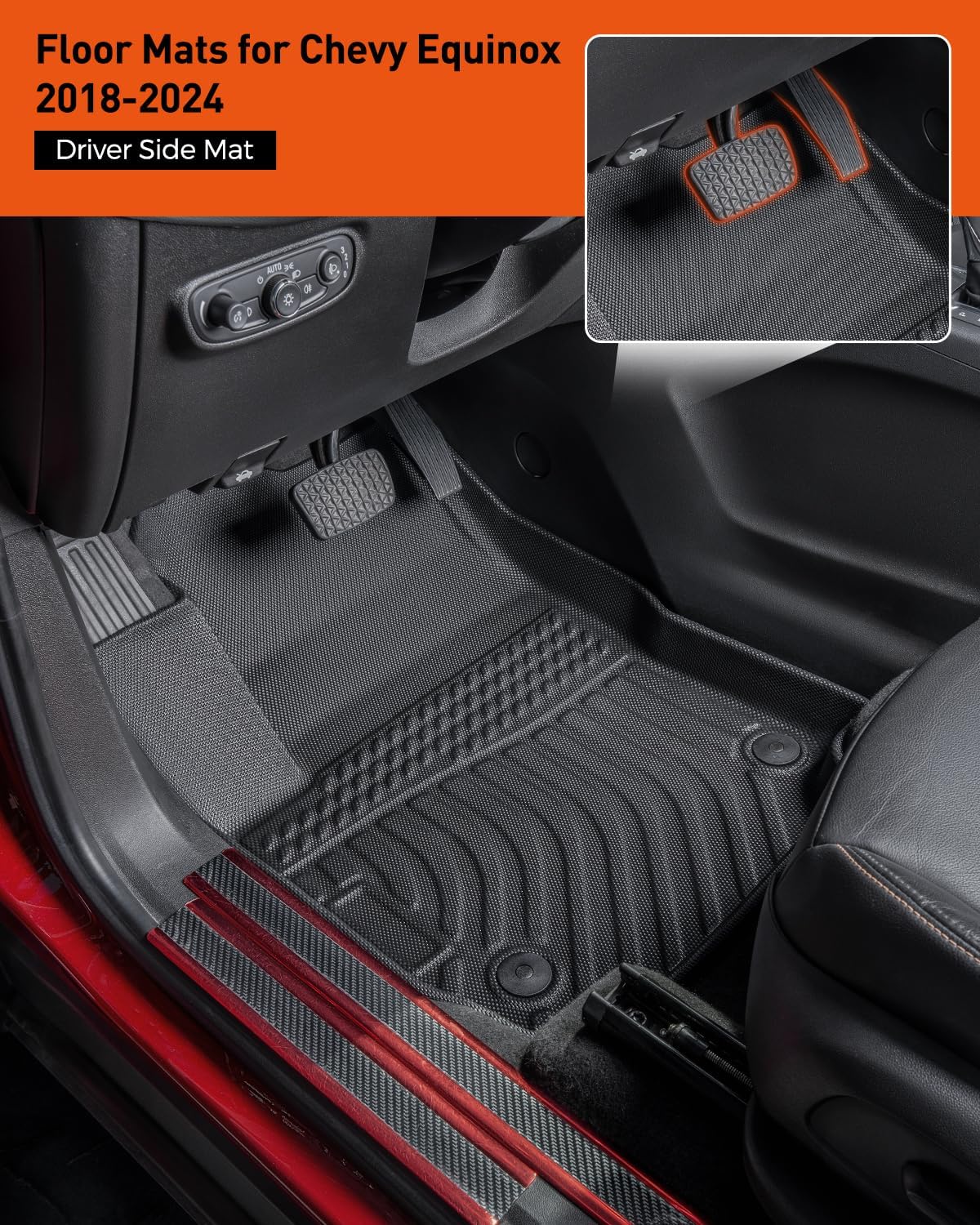 Car Floor Mats for Chevy Equinox for GMC Terrain 2018-2024