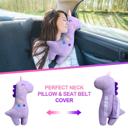 Unicorn Seat Belt Pillow Kids Unicorn Seat Belt Cover, Car Pillow for Kids