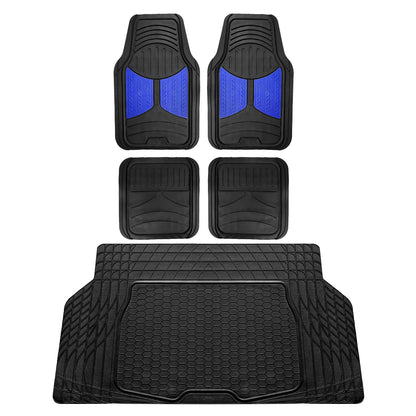 FH Group Automotive Floor Mats - Heavy-Duty Monster Eye Rubber for Cars, Universal Fit Full Set, Climaproof Mats, Trimmable Most Sedan, SUV, Truck Pink