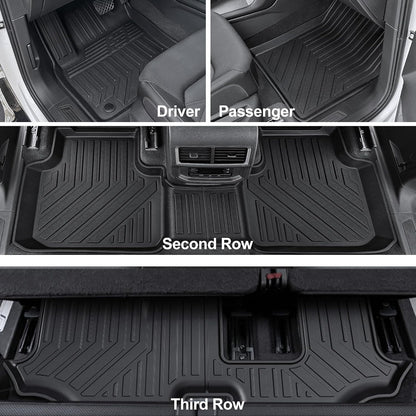 Floor Mats for Volkswagen Atlas 2018-2026 7 Seats Bench Seating