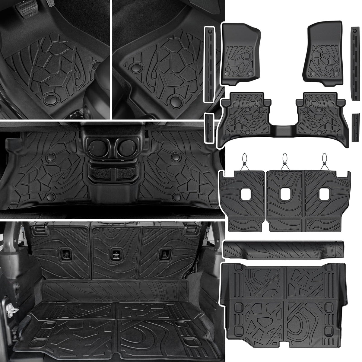 Floor Mats for Dodge Durango 2016-2026 7 Seats w/Bench Seats
