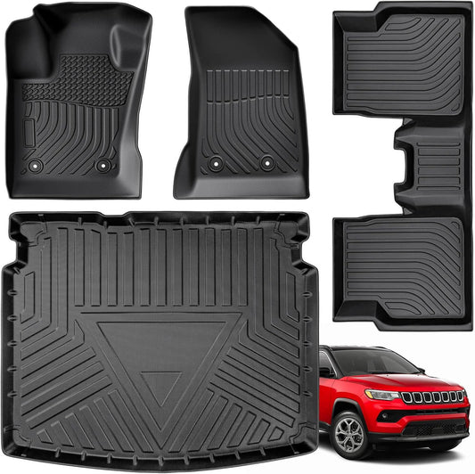 Floor Mats Cargo Liner for Jeep Compass Floor Mats 2017-2026