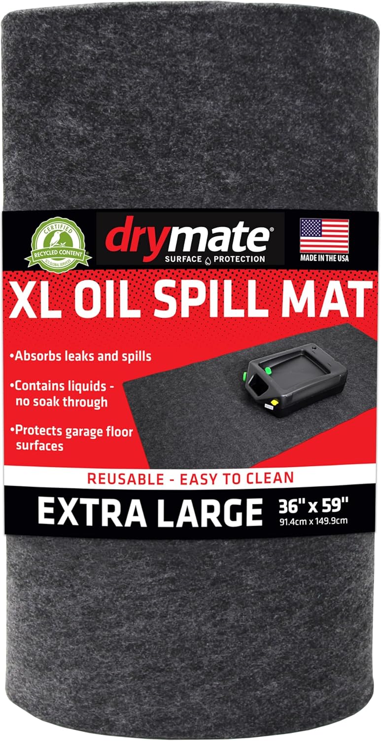 Drymate XL Oil Spill Mat, Premium Absorbent Oil Pads, USA Made, 36"x59"