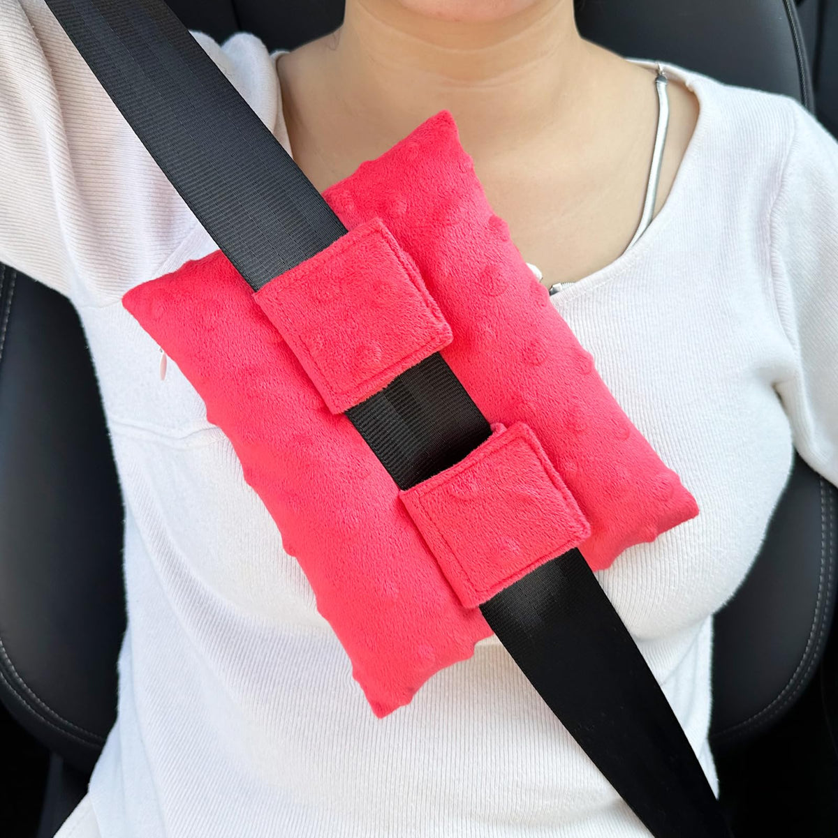 Port Pillows Chemo Port Pillow for Seatbelt Chest Protector Chemo Patients Pacemaker Heart Surgery Recovery Support Cushion Gifts Women Minky Dot Coral