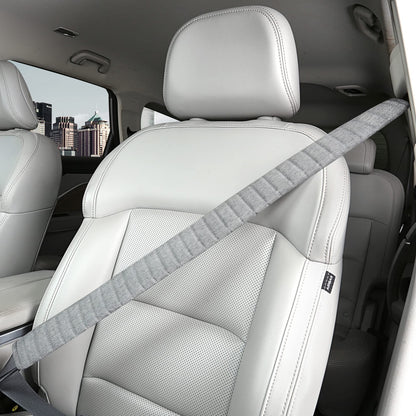 HighnessHwoo Car Seatbelt Covers Cushion Shoulder Pads Protector Sleeve for Adults, Auto Extra Long Seat Belt Strap Cover Decorations for Women, Kids, Honda, Trucks Accessories, 1pc, 15.5in, Black