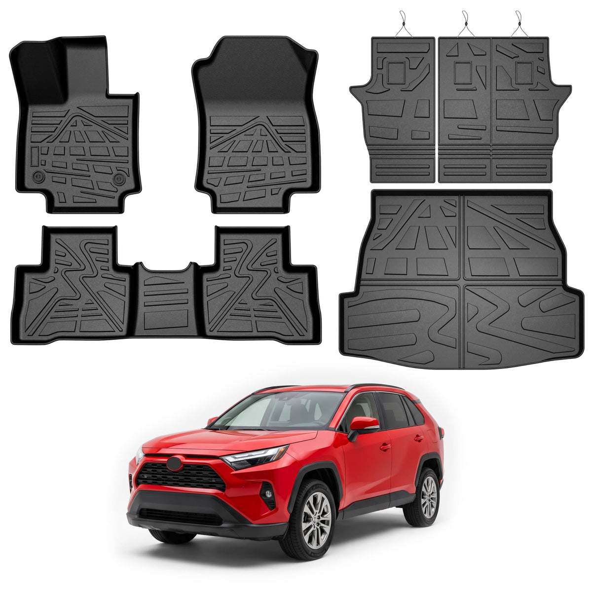 KARPAL Floor Mats for 2013-2024 Toyota 4Runner 5-Seat(W/o Sliding Tray)