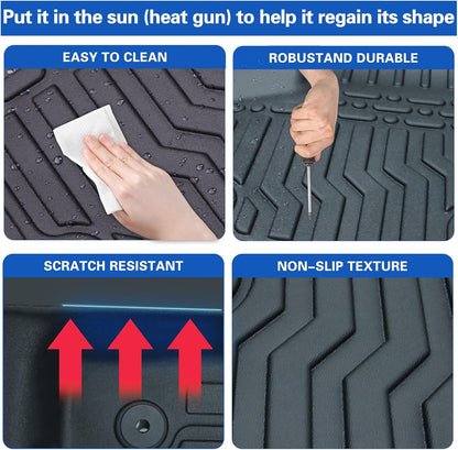 Floor Mats for 2013-2018 Lexus ES350,All-Weather TPE Rubber Floor Mats Fits 1st & 2nd & Row,Anti-Slip Floor Liners Full Set Automobile mats Accessories Black