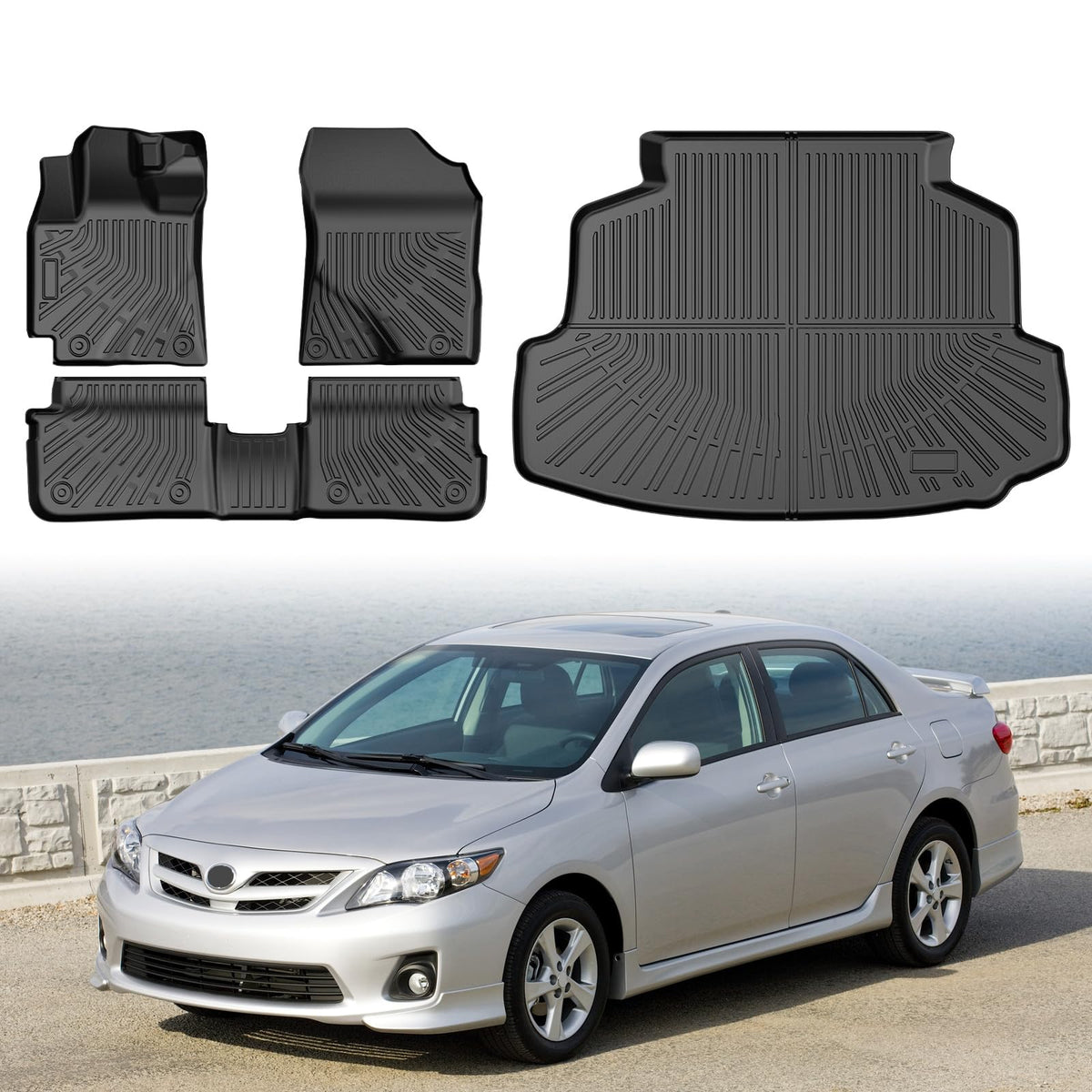 Cartist Floor Mats Fit for Honda HR-V HRV 2023 2024 2025 2026 (Include Hybrid) All Weather Floor Liners Front & 2nd Row Floor Mat for HRV Heavy Duty