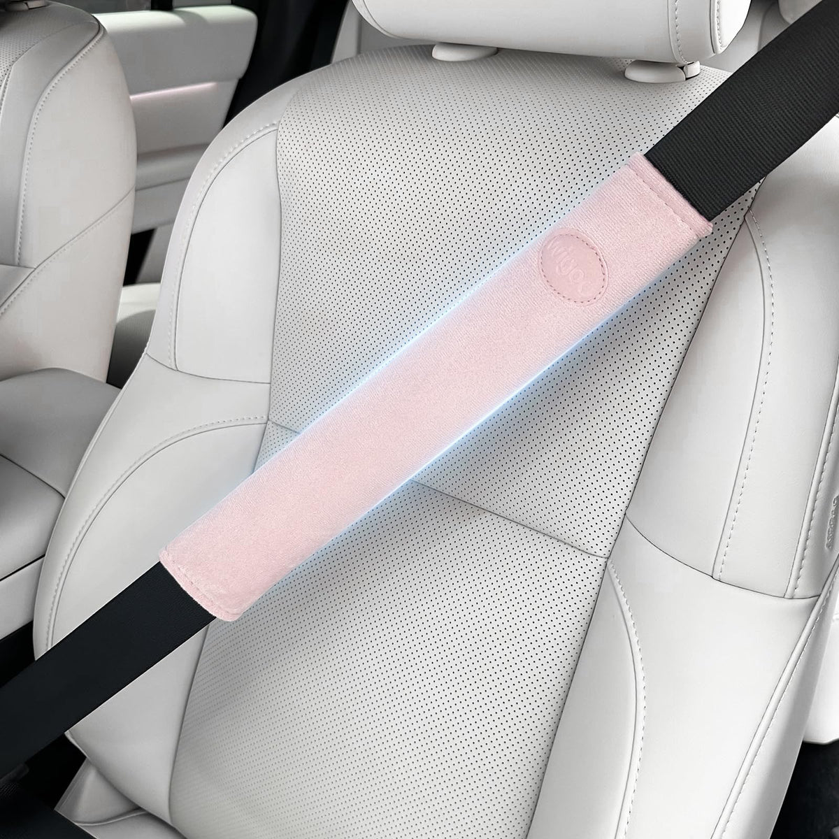 Wigoo Car Seat Belt Covers, Skin-Friendly Suede 2 Pack, 18.9 Inch, Black