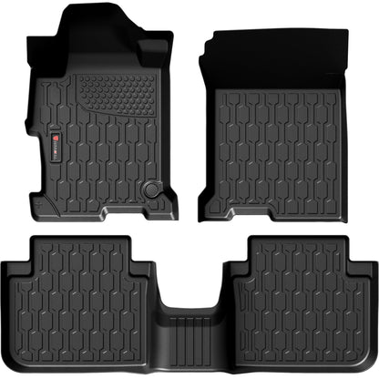 Floor Mats Compatible with Mazda CX-5 2017-2025, All Weather TPE Floor Liners, Custom Fit Car mats, 1st & 2nd Row, Black