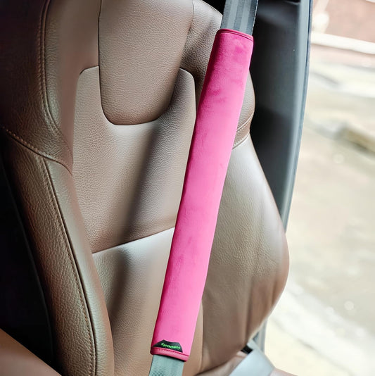 2 Pack Extra Long 19.8 Inch Car Seat Belt Covers, Soft Breathable Seatbelt Shoulder Pads for Universal Safety Strap Cushion Protector All Cars, Reduce Neck & Shoulder Rubbing,