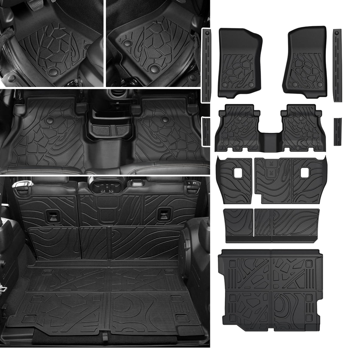 Floor Mats for Dodge Durango 2016-2026 7 Seats w/Bench Seats