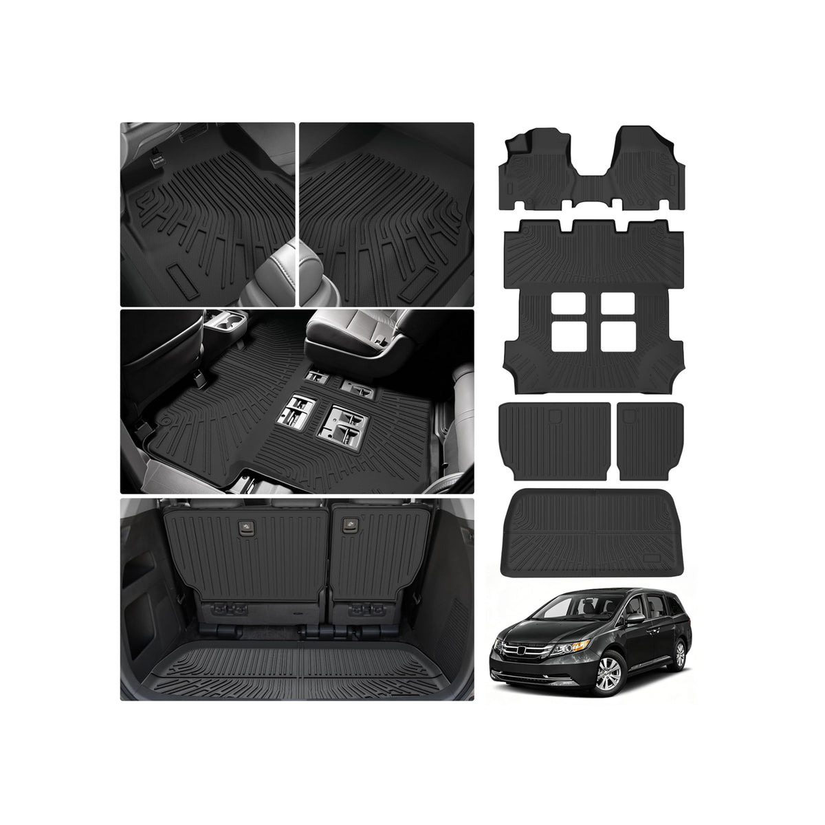 Cartist Floor Mats Fit for Honda HR-V HRV 2023 2024 2025 2026 (Include Hybrid) All Weather Floor Liners Front & 2nd Row Floor Mat for HRV Heavy Duty