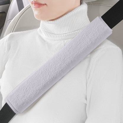 LACDL Extra Long Seatbelt Covers Super Soft Furry for Adults Kids Women & Men, Thick Plush Full Car Seat Belt Cushion, Fluffy Shoulder Pad Protector, Auto Interior Accessories, 1pc, Off White, 15.5in