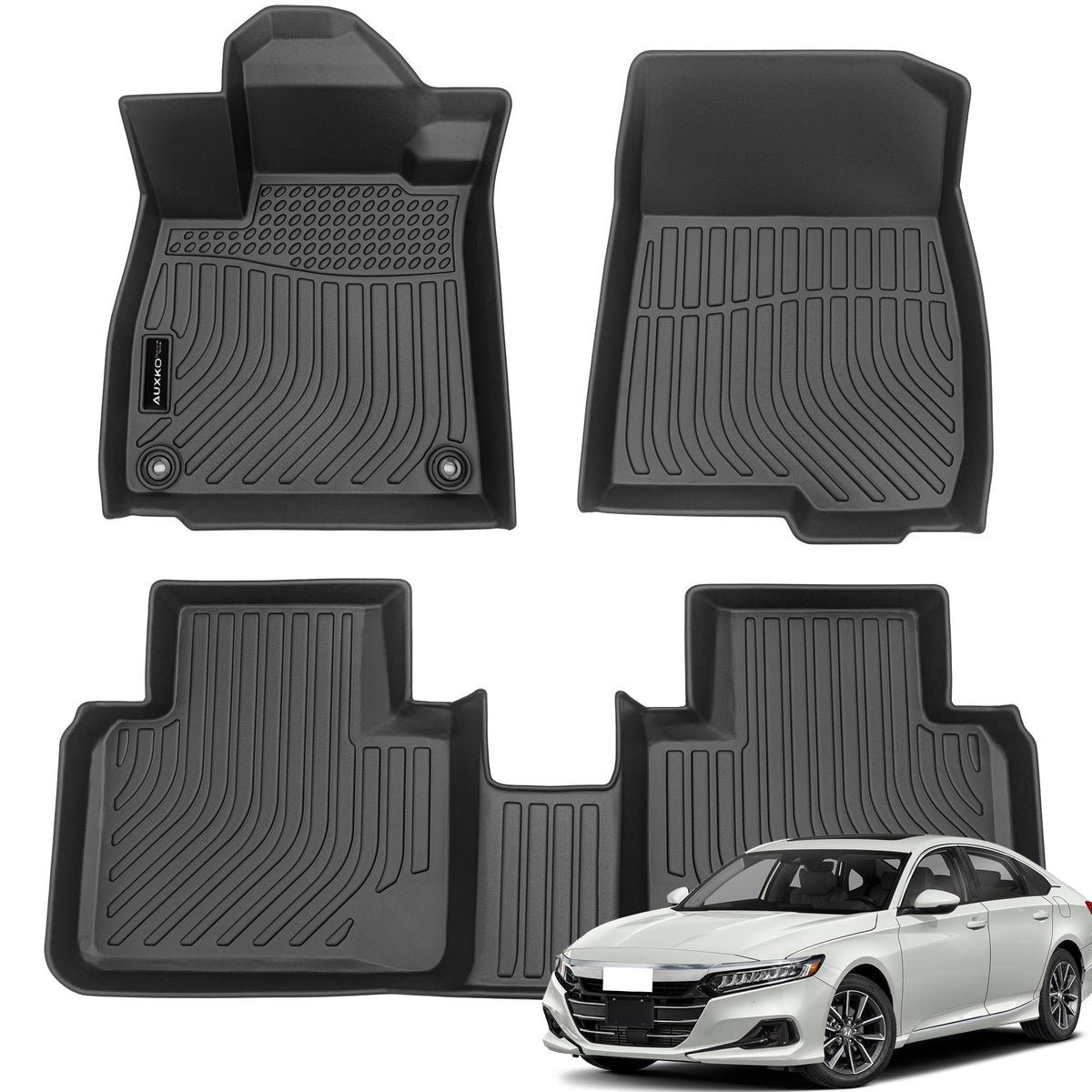 AUXKO All Weather Floor Mats for Honda Accord Sedan 2013-2017