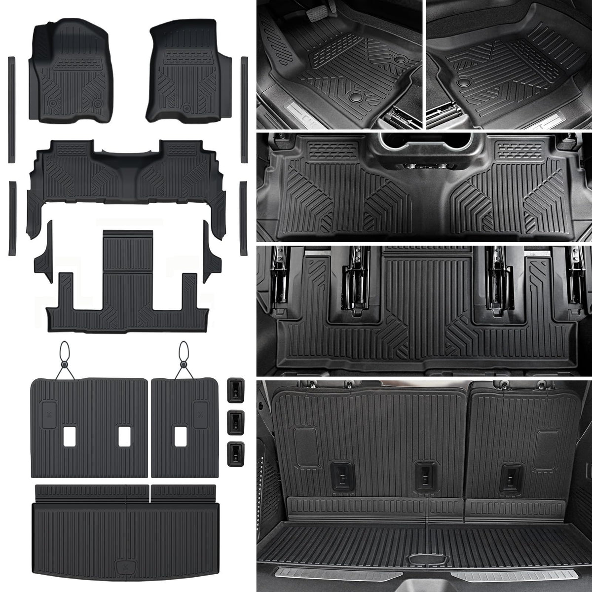 Floor Mats for Dodge Durango 2016-2026 7 Seats w/Bench Seats