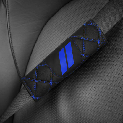 YOSRTER Seat Belt Pad, Shoulder Strap Protection Pad for Dodge Charger Durango Challenger Journey Seat Belt Covering Pad Anti-Scratch Leather Seat Belt Decoration（Gray Trim）