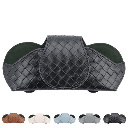 KINIVA Sunglasses Holder for Car Visor Leather Glasses Case with Clips for Car Visor Automotive Interior Visor Accessories Apply to All Car Models (10 Brown)