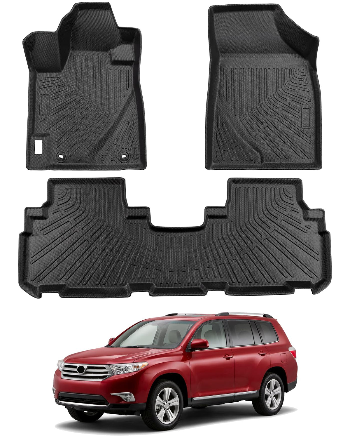 for Toyota Sienna 2013-2020 Floor Mats Cargo Liner Trunk Mat (8 Seater)