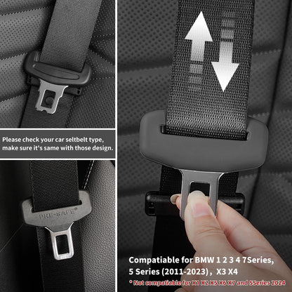 5pcs Car Seat Belt Buckler Cover, Silicon Anti-Scratch Seatbelt Buckler Protector Silencer Clip Holster for BMW Accessories, Car Interior Accessories for Men and Women (5pcs Black)