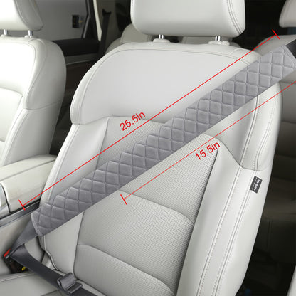 HighnessHwoo Extra Long Seatbelt Covers for Adults Kids Women & Men, Soft Car Seat Belt Strap Cushion for for truck & bus drivers only, Shoulder Neck Chest Protector Pads, 1pc, Beige, 25.5in