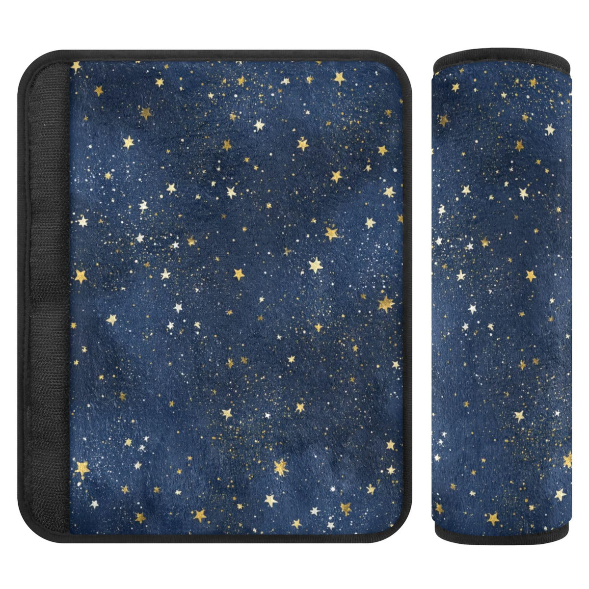 2 Pack Sparkly Silver Stars Seatbelt Covers Seat Belt Cover Pad for Adults Boys Girls Car Seat Strap Covers Pads Cushion Universal Shoulder Strap Pad Protector for Backpack Camera Bag 10x7.7Inch