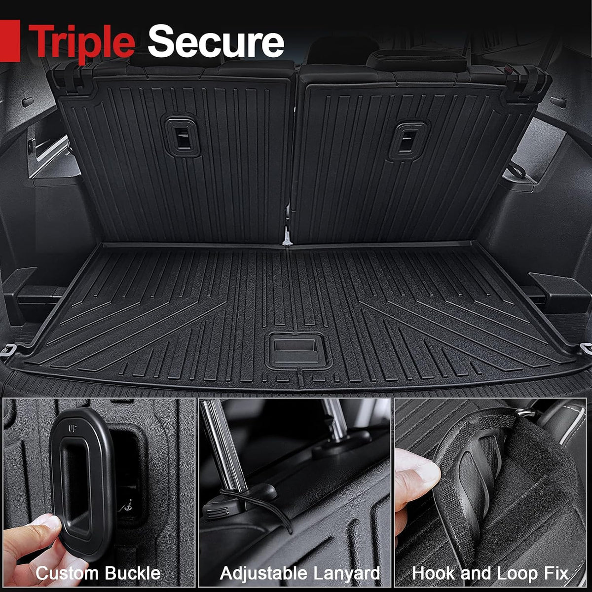 Floor Mats for Volkswagen Atlas 2018-2026 7 Seats Bench Seating